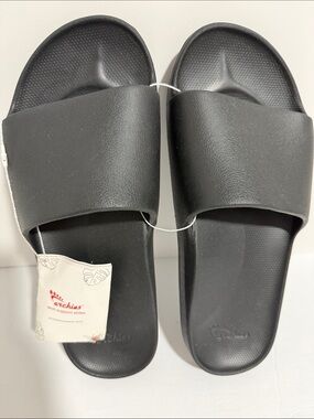 Archie’s Black Slide Sandals - Arch Support Slides Men’s Size 14